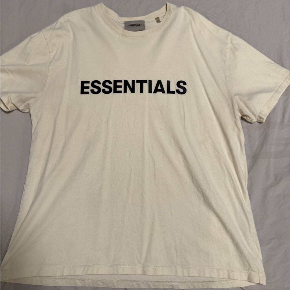 Essentials cream t shirt